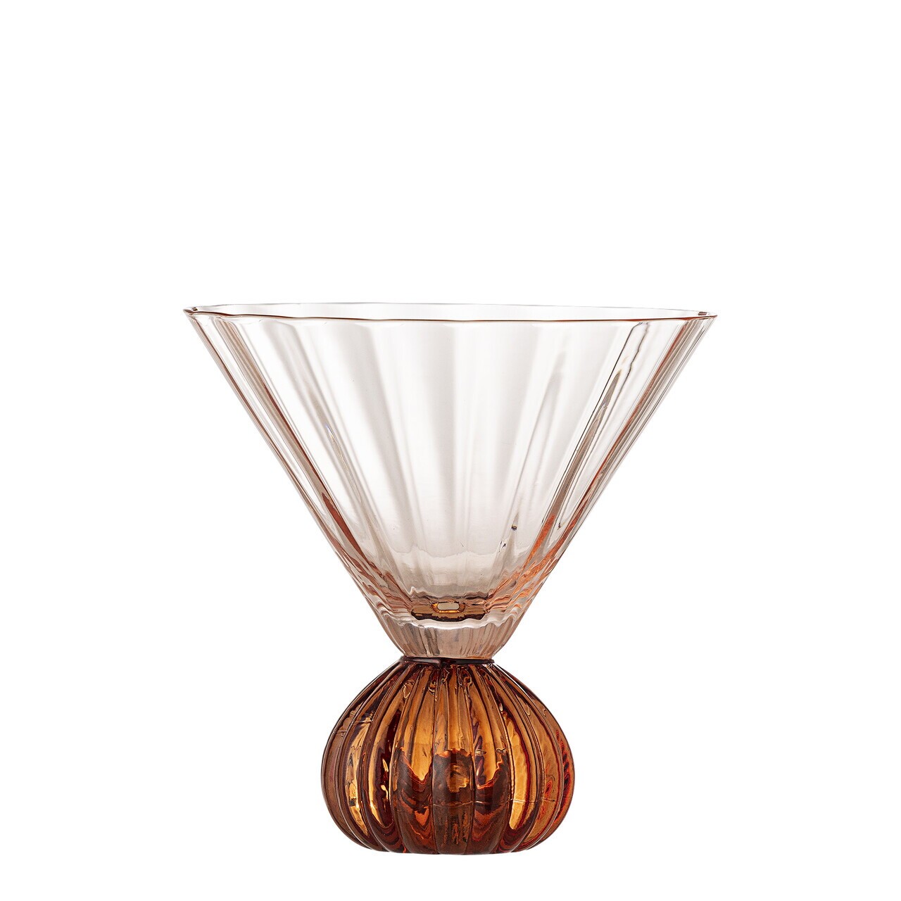 Pahar de cocktail, Bloomingville, Taurin, 12x12 cm, 300 ml, sticla, roz - imagine 6
